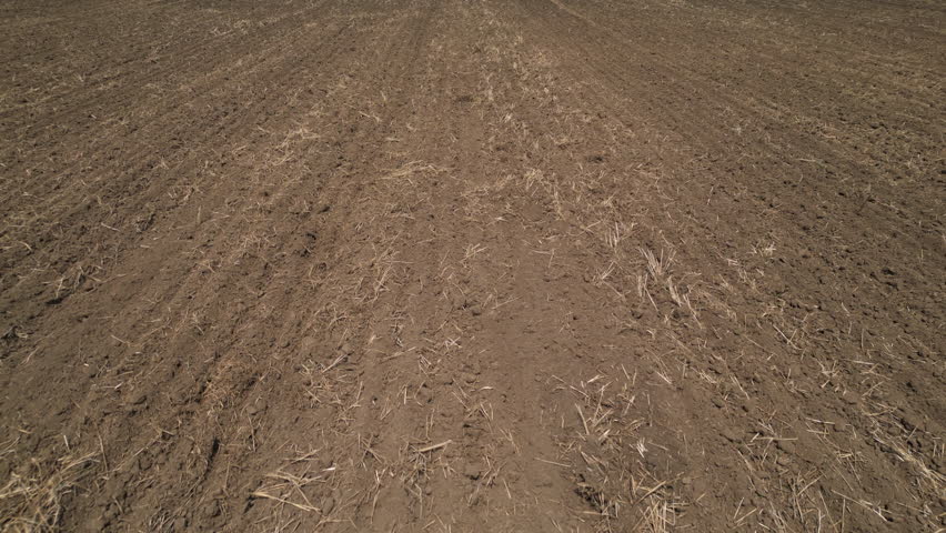 Dark fertile soil revealing agricultural landscape, ground tilled and prepared for crop seeding