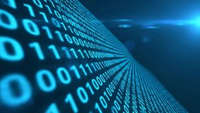 Binary Code Data Stream Background in Futuristic Digital Matrix Environment with Glowing Blue Lights, High-Tech Cybersecurity, Artificial Intelligence, Machine Learning, and Network Technology Concept - Powered by Shutterstock - Get 15% off with code: PIKWIZARD15