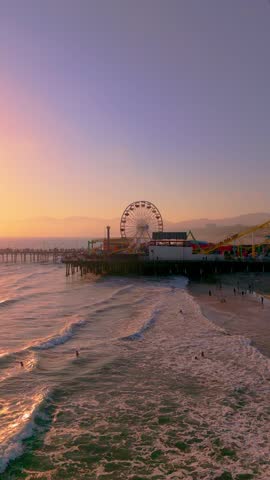 Santa Monica Pier Ferris Wheel at Sunset Vertical, August 10, 2025