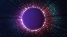 Digital Eye Fly-Through: An abstract animation of a glowing pupil and iris made of colorful energy particles. 3D Illustration - Powered by Shutterstock - Get 15% off with code: PIKWIZARD15