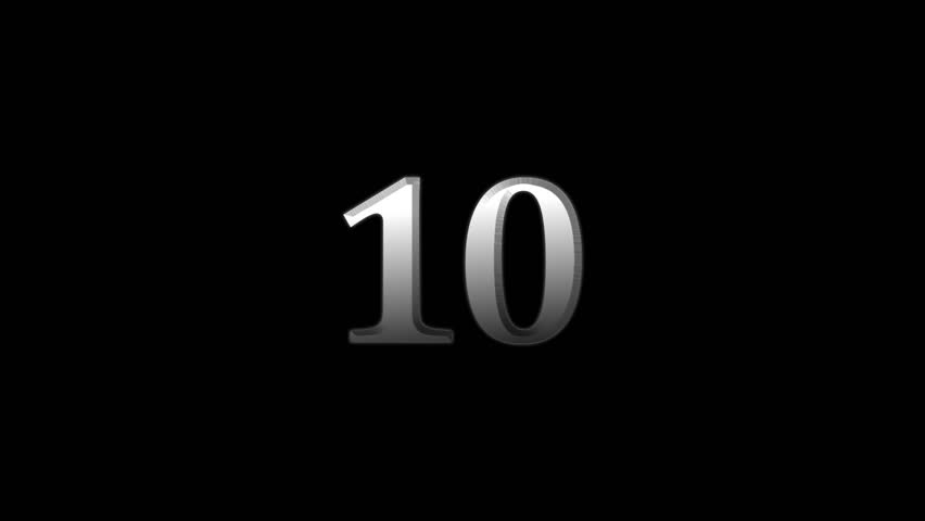 A simple and minimal countdown timer animation for 10 seconds in high quality 4K, great for intros, slideshows, and events.