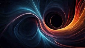 abstract cosmic vortex dominated by a stark black void at its right. - Powered by Shutterstock - Get 15% off with code: PIKWIZARD15