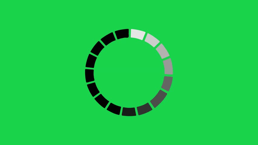 A loading circle with a gradient effect, indicating progress. Ideal for web design, app development, and user interface elements. Clean and modern design with green backdrop.