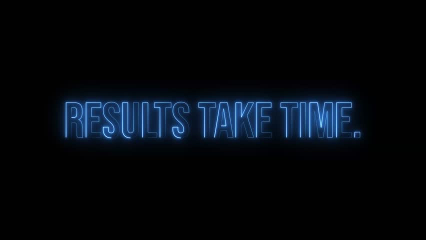 Multicolor Neon results take time. text animation