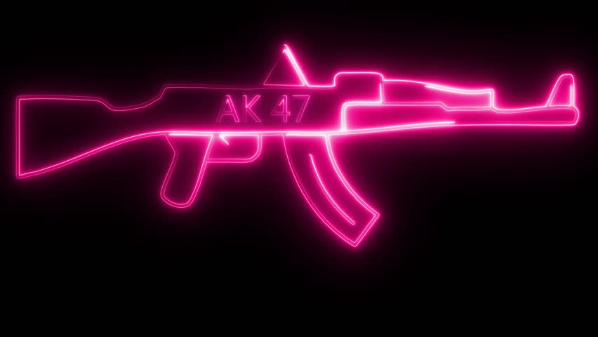 Russian assault rifle AK-47 isolated