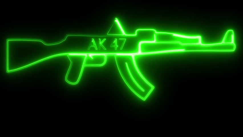 Russian assault rifle AK-47 isolated