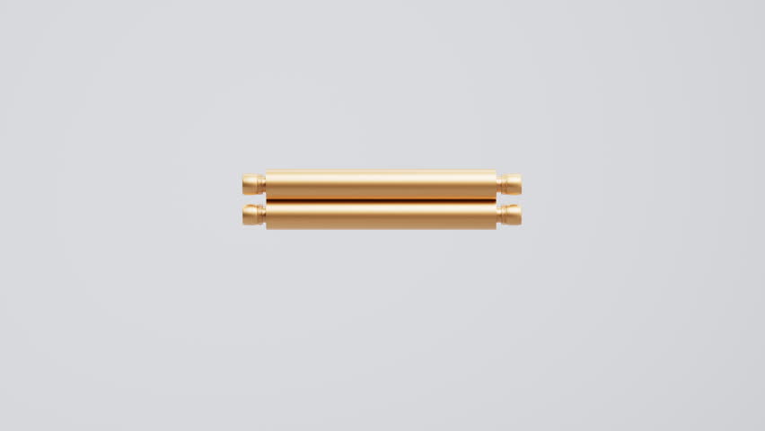 Blank golden Chinese ancient reel banner, 3d rendering. Motion graphic.