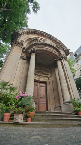 Architecture of eglise saint ephrem paris. Historical church buildings of the capital of france.