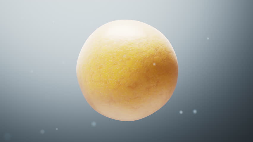 Breaking down of fat cells structure, 3d rendering. Motion graphic.