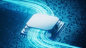 Technology circuit board and core, 3d rendering. Motion graphic. - Powered by Shutterstock - Get 15% off with code: PIKWIZARD15