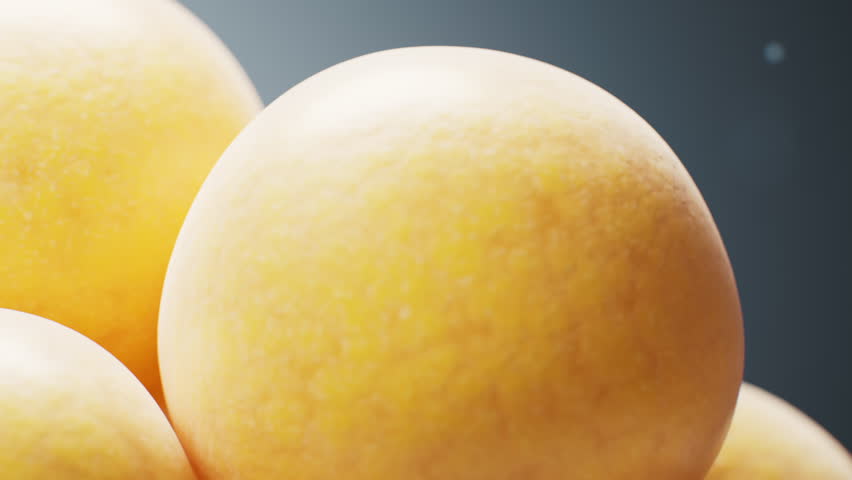 Breaking down of fat cells structure, 3d rendering. Motion graphic.