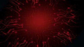 High tech neon circuit board. Glowing red circuit animation. futuristic digital Data moving on Circuit Board. Loop 4k 60 fps. - Powered by Shutterstock - Get 15% off with code: PIKWIZARD15