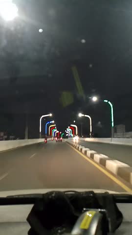 Beautiful street lights at night