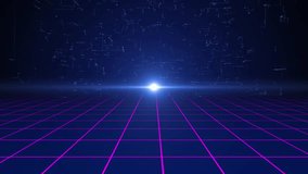 A Stunning Digital Background Featuring A Vibrant Blue Grid, A Glowing Horizon Line,a Mesmerizing Abstract Background Showing A Purple Pink Cyber Grid Stretching Out To A Bright Light On The Horizon, - Powered by Shutterstock - Get 15% off with code: PIKWIZARD15