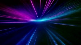 Futuristic hyperspace tunnel with glowing pink and blue light streaks. Seamless loop animation perfect for sci-fi, technology, or high-speed visual concepts. - Powered by Shutterstock - Get 15% off with code: PIKWIZARD15