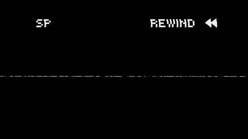 VHS video tape rewind screen animation, suitable for video editing projects, movie trailers, film intros, and social media content. 4k video