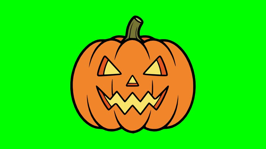 Scary Jack O Lantern pumpkin face Halloween decoration symbol of horror and spooky night