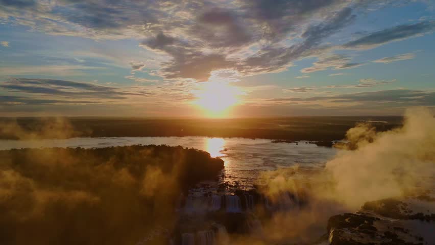 Sunset at iguazu falls - Argentina