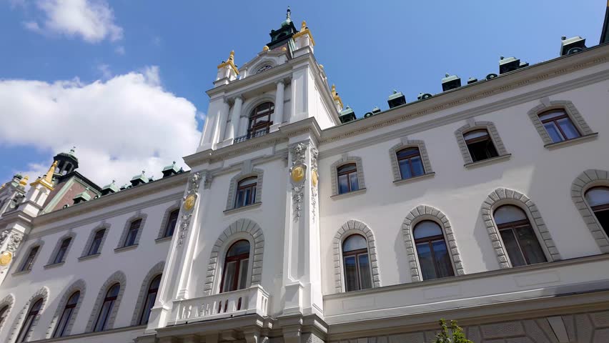 Ljubljana University building on Congress Square, Slovenia.