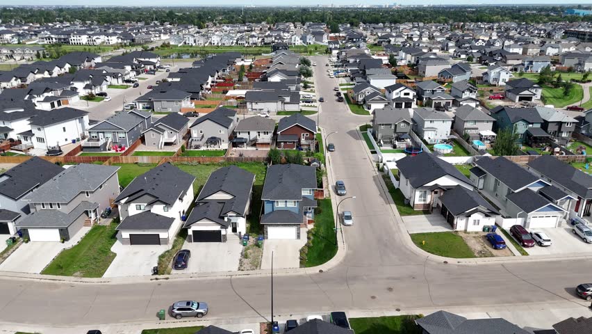 Scenic 4K drone video showcasing the homes, parks, and layout of Kensington in Saskatoon.
