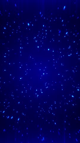 Bright blue digital particles moving forward on a dark background, creating a futuristic data stream with a sense of speed.