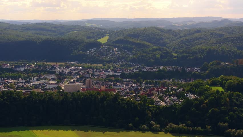 arnsberg city in the german sauerland 4k 25fps video