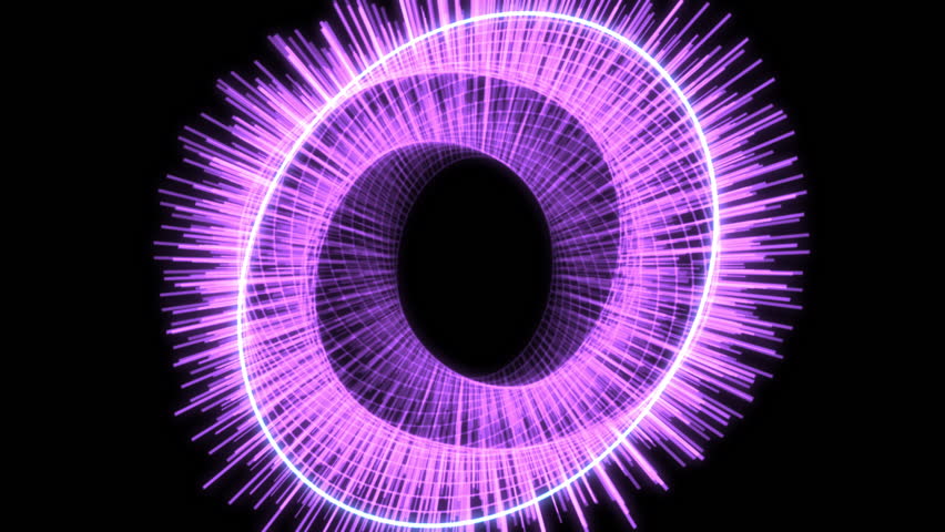Circle Spiral Audio Reactive M Purple Animation Loop