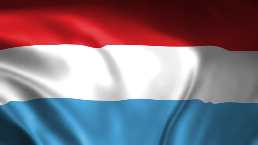 Waving Flag Luxembourg Animation elegant and simple