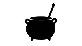 Animated witch cauldron boiling with magical green smoke, perfect for Halloween footage - Powered by Shutterstock - Get 15% off with code: PIKWIZARD15