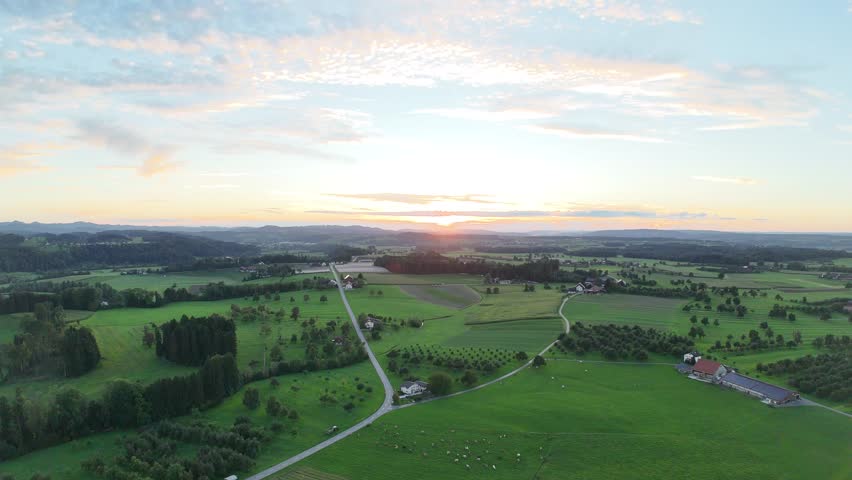 Swiss plain from a bird