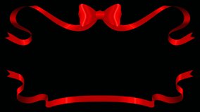 Classic ribbon frame, animation loop, transparent background - Powered by Shutterstock - Get 15% off with code: PIKWIZARD15
