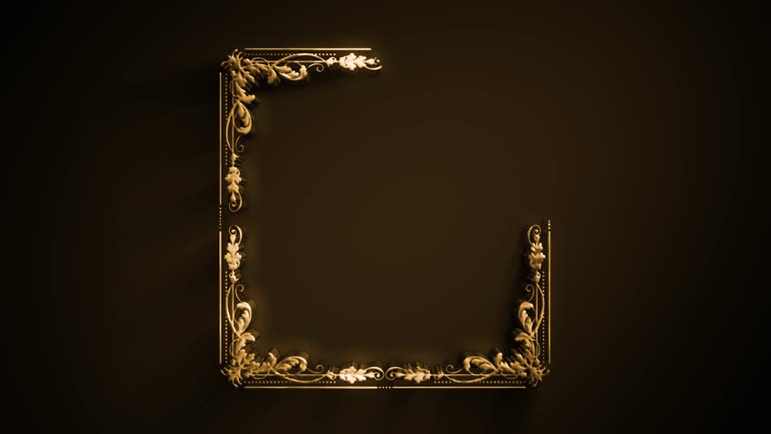 Gold Ornament Frame Reveal Animation