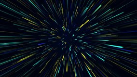 Warp Speed Hyperspace Travel Animation with Colorful Light Streaks, Sci-Fi Hyperspace Jump Light Streaks Effect - Powered by Shutterstock - Get 15% off with code: PIKWIZARD15