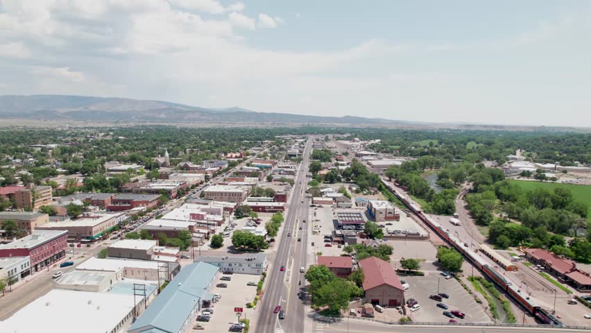 Aerial static video of Canon City in Colorado.