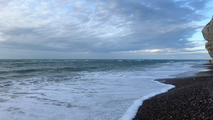 Bulbjerg natural cliffs at the North Sea coast in Denmark. Denmark, Jutland, Bulbjerg. Dune landscape. Bulbjerg Vogelfelsen. Scenic view of sea against sky. Bird cliff. Beautiful destination. North 