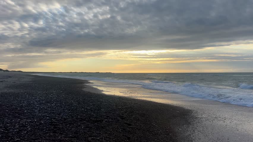 Bulbjerg natural cliffs at the North Sea coast in Denmark. Denmark, Jutland, Bulbjerg. Dune landscape. Bulbjerg Vogelfelsen. Scenic view of sea against sky. Bird cliff. Beautiful destination. North 