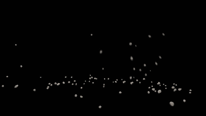 This stock motion graphics video shows debris sprouting out of the floor on an alpha channel background.