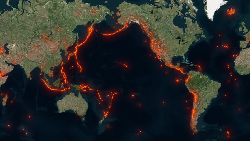 Pacific Ring of Fire Animated Map