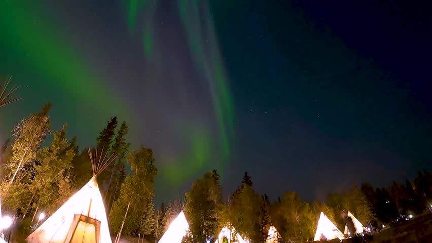 
Aurora view from Aurora Village in Yellowknife, Canada