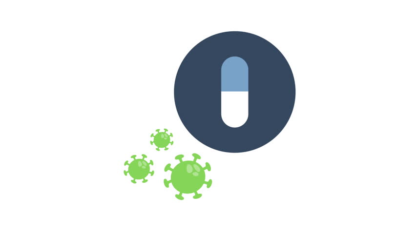 medical tablet in a protective shield representing the immunity system fighting against bacteria and viruses