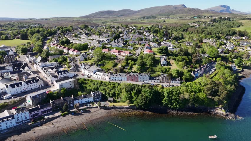 Portree, capital and largest town of the Isle of Skye, Scotland, United Kingdom