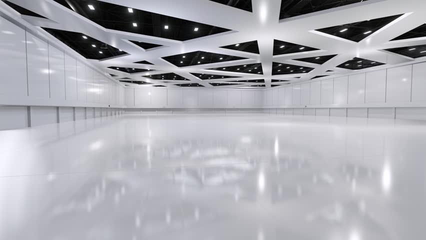Motion Empty hall exhibition.The backdrop for exhibition stands, booth,trade show.Convention for meeting.Big room for entertainment,event,sports.Indoor for Factory,warehouse,showroom,office.3d render. - Powered by Shutterstock - Get 15% off with code: PIKWIZARD15