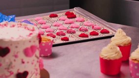 Romantic festive desserts for Valentine’s Day. Sweet cakes, cupcakes, chocolates, and decorated treats perfect for love celebrations, parties, and holiday designs. - Powered by Shutterstock - Get 15% off with code: PIKWIZARD15