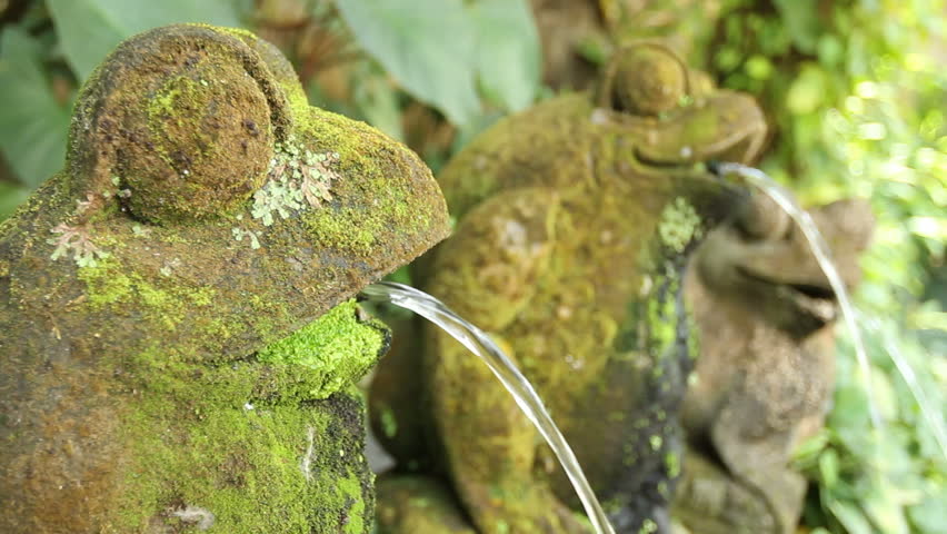 BALI, INDONESIA - CIRCA 2010 - Water fountain