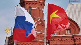 Russian and Vietnamese flags waving in Moscow - Powered by Shutterstock - Get 15% off with code: PIKWIZARD15