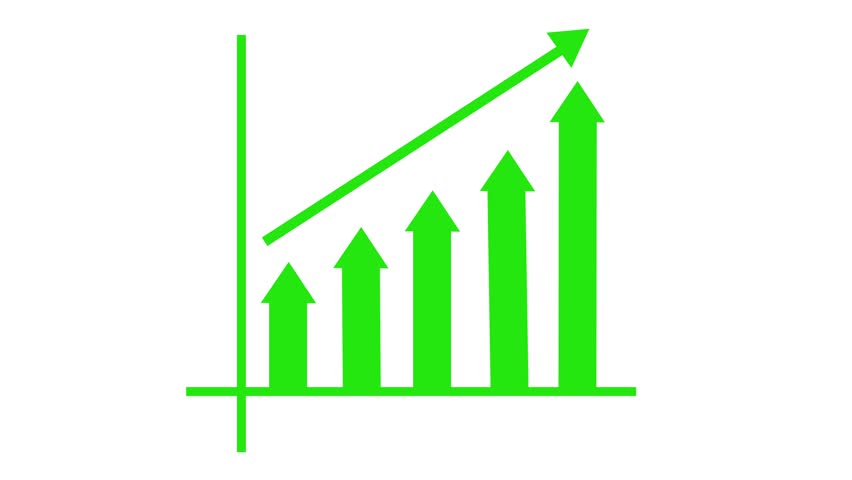 Upward Arrow Graph Bar Animation, Arrow Business Growth Animated