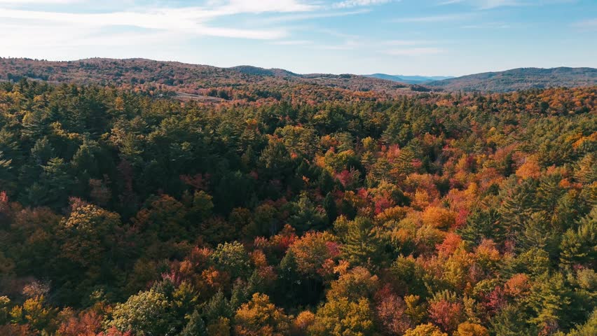 Beauty in Maine: Aerial views Fall Foliage in Western Maine VIdeo 10