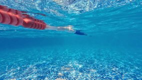 Swimming pool lane floating in underwater perspective - Powered by Shutterstock - Get 15% off with code: PIKWIZARD15