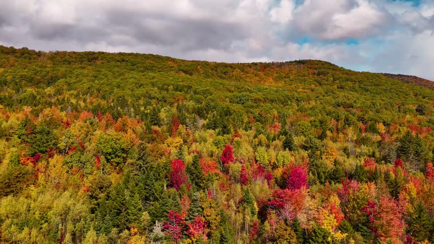 Beauty in Maine: Aerial views Fall Foliage in Woodstock Maine Video 5