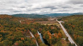 Beauty in Maine: Aerial views Fall Foliage in Western Maine Video 23 - Powered by Shutterstock - Get 15% off with code: PIKWIZARD15